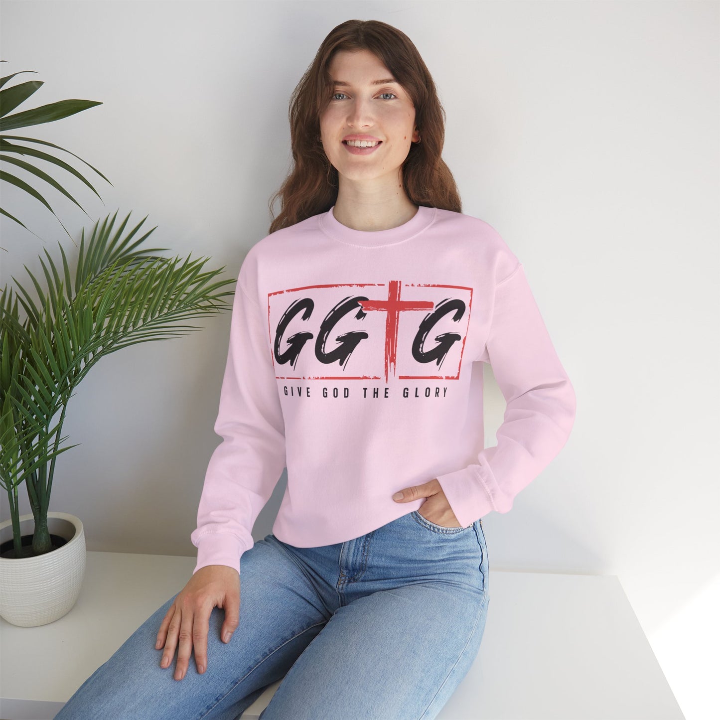 Unisex Crewneck Sweatshirt - "Give God the Glory" & "Tell Your Story" Design