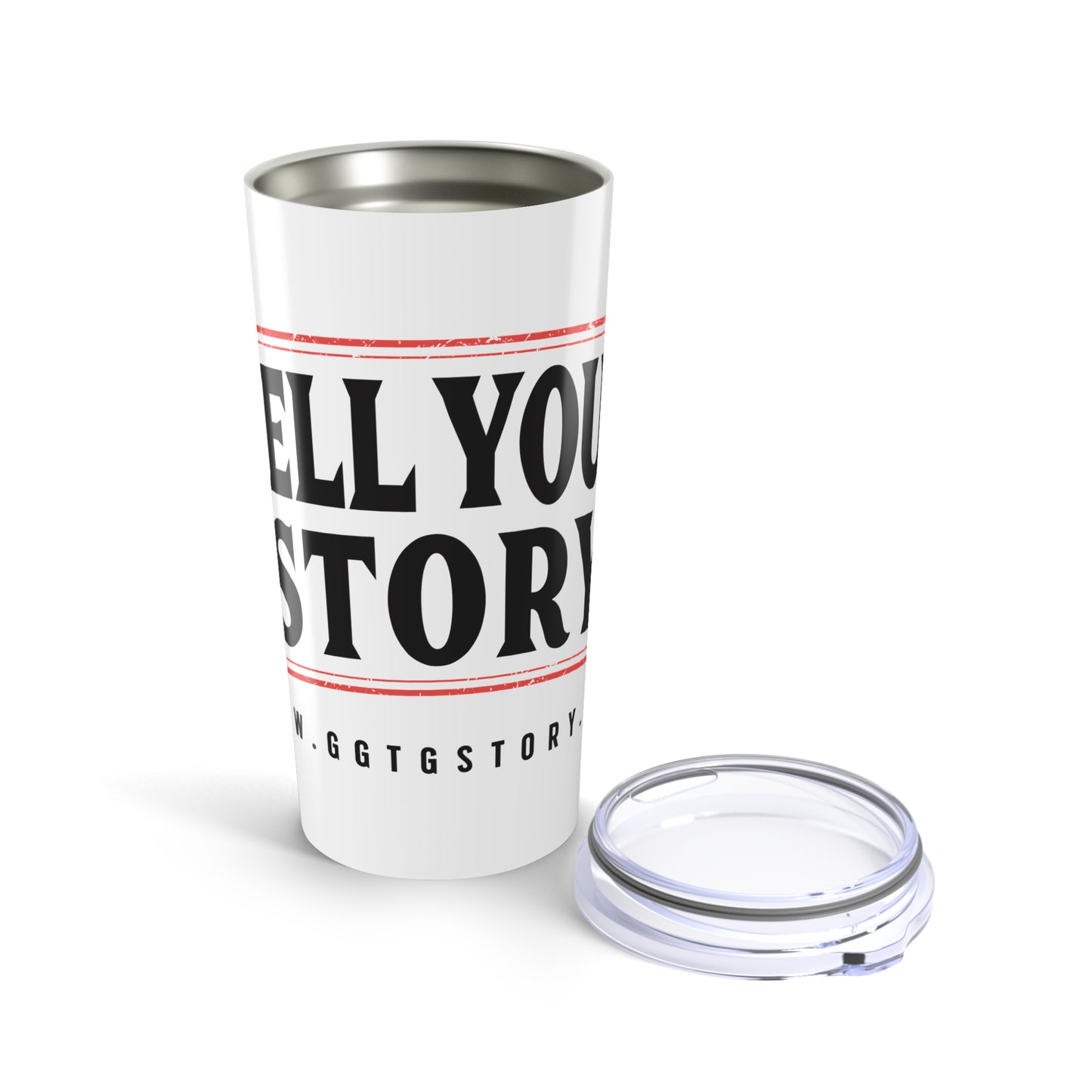20oz Inspirational Tumbler - 'Tell Your Story' Travel Mug for Daily Motivation