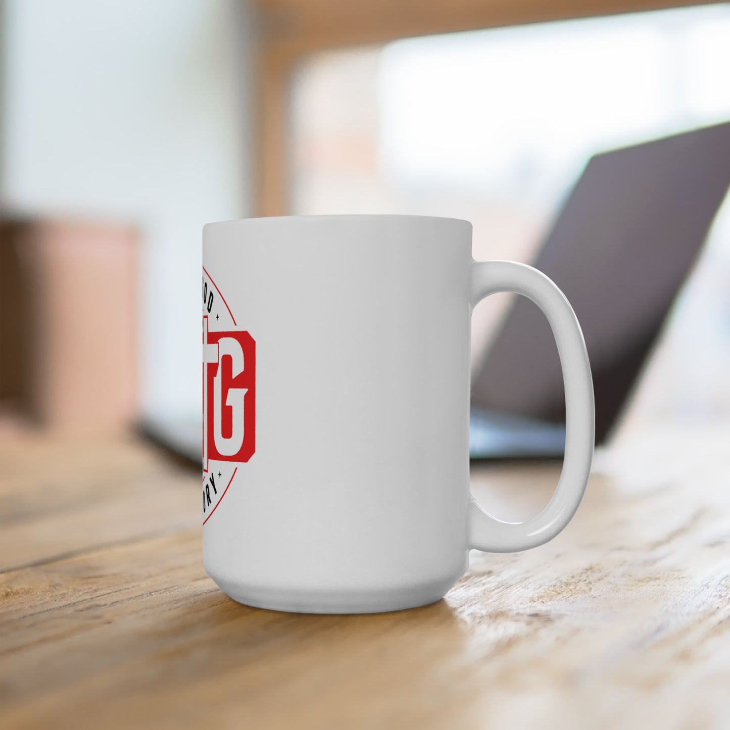 Inspirational Ceramic Mug - "Give God The Glory" - Perfect for Faith and Motivation
