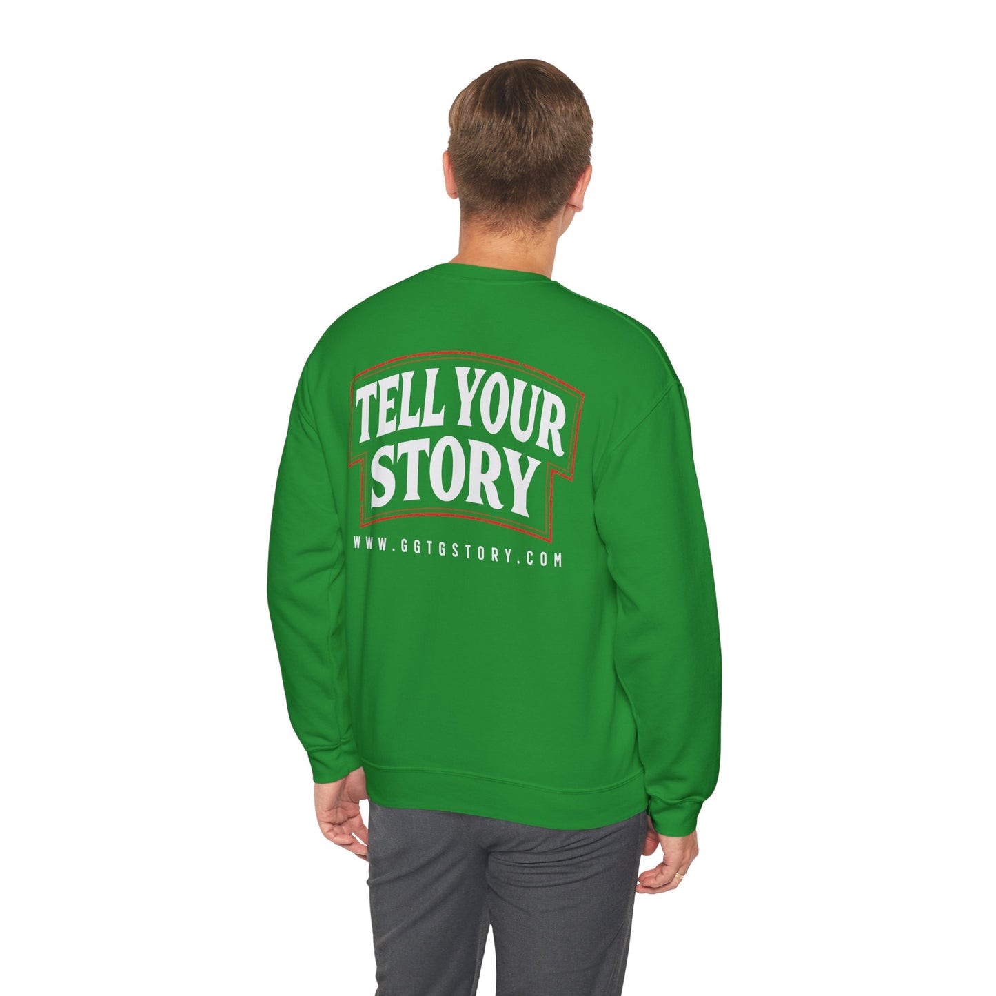 Inspiring Unisex Crewneck Sweatshirt - "Tell Your Story" Design