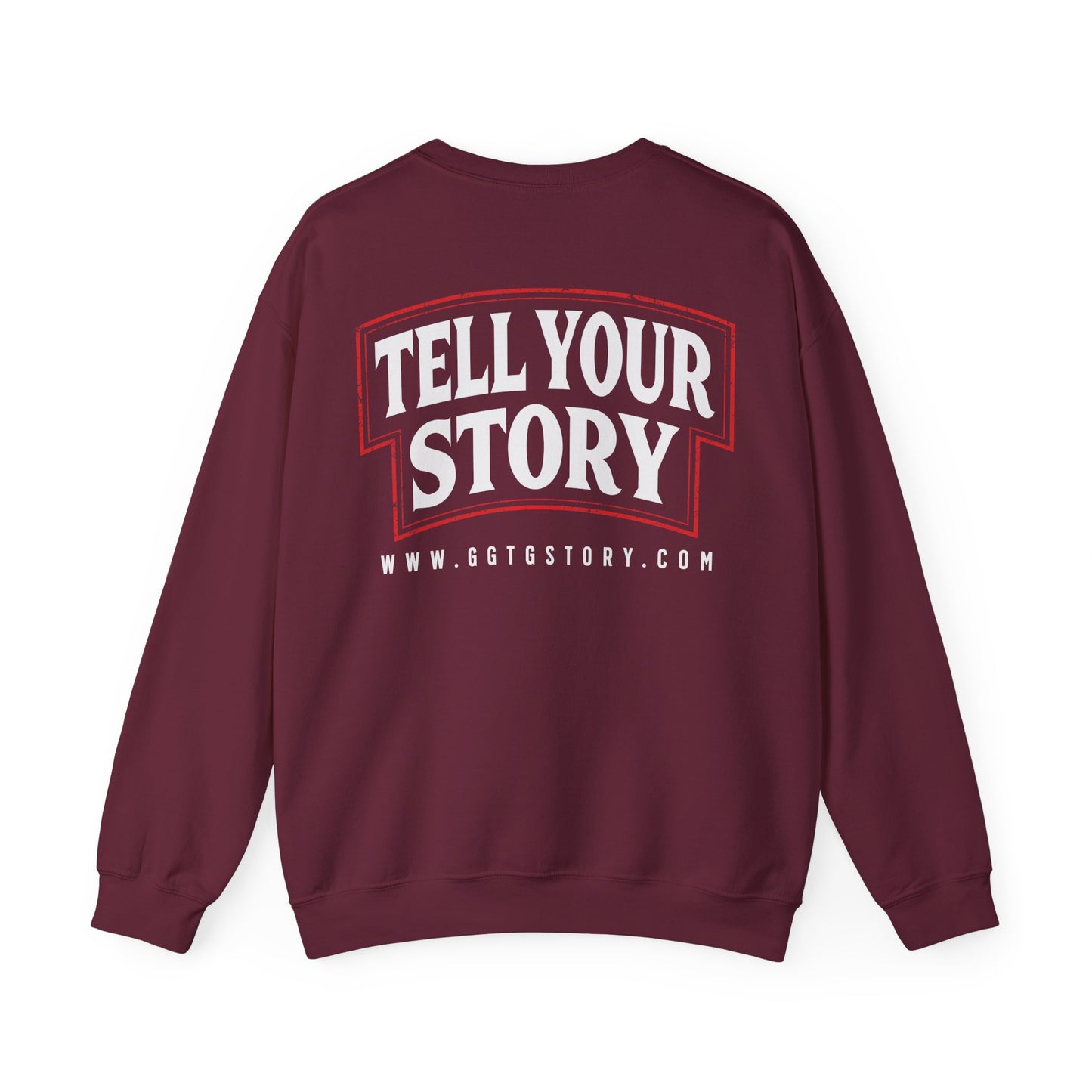 Inspiring Unisex Crewneck Sweatshirt - "Tell Your Story" Design