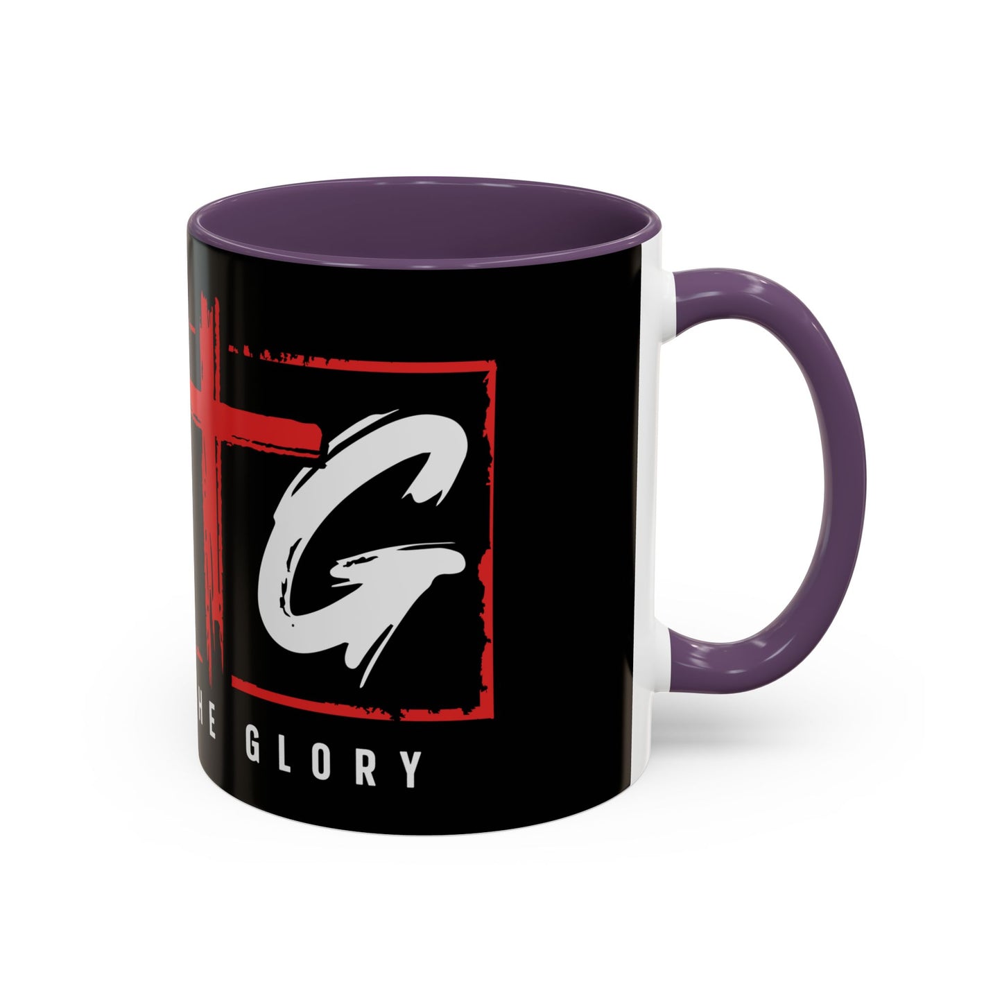 Inspirational Accent Coffee Mug - "Give God the Glory" - Perfect for Faith-Based Gifts