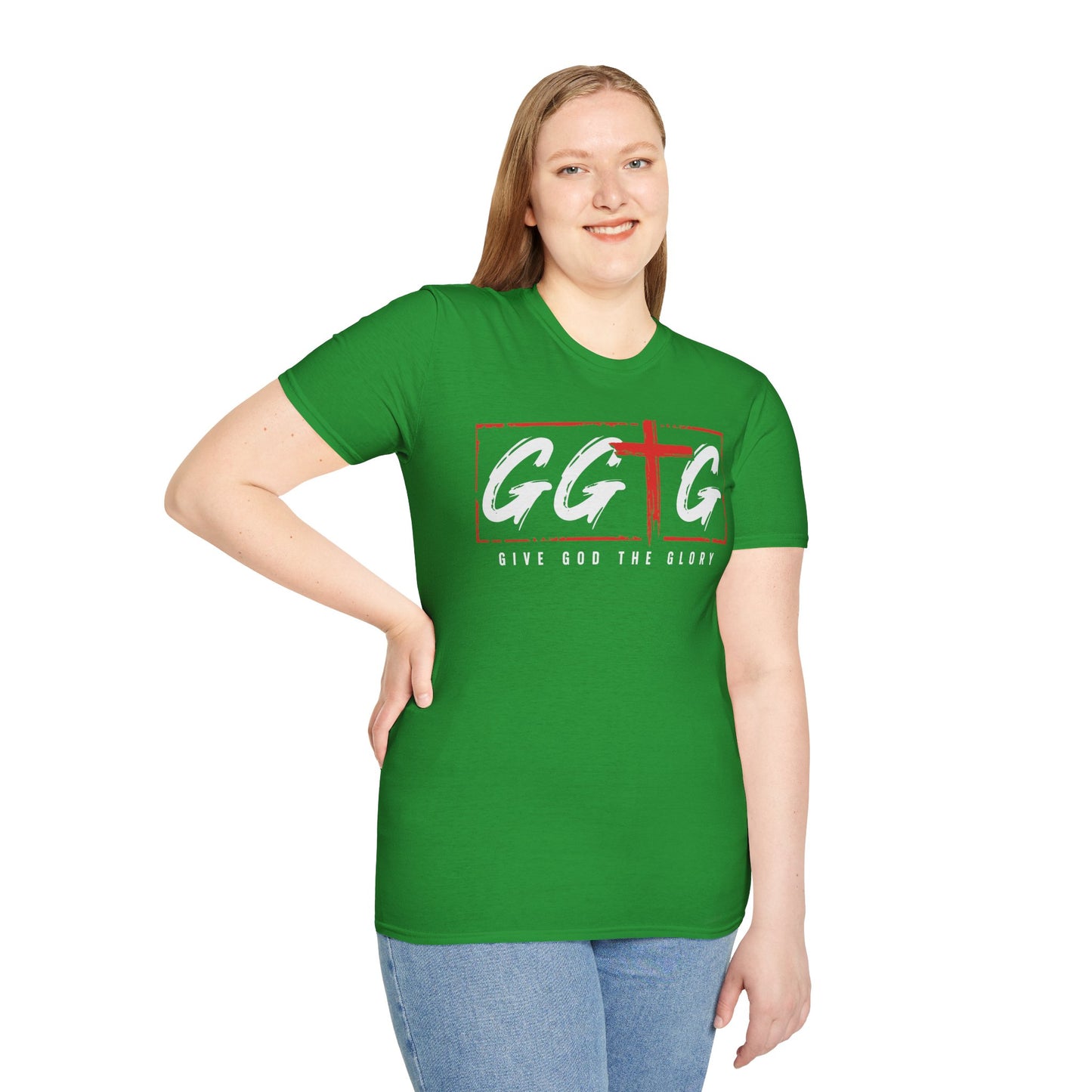 Unisex Softstyle T-Shirt  Inspirational - "Give God the Glory" & "Tell Your Story"