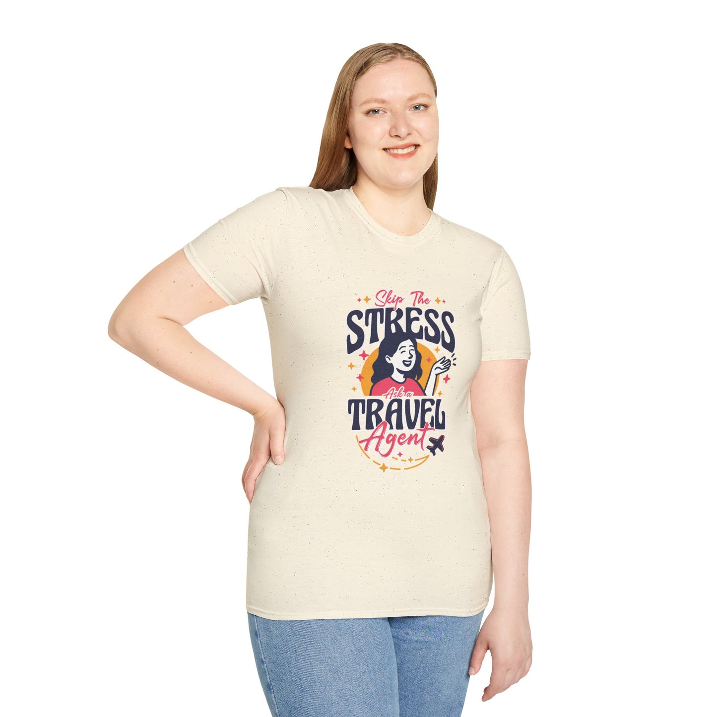 Travel Agent T-Shirt — " Skip the Stress Call a Travel Agent" Graphic Tee