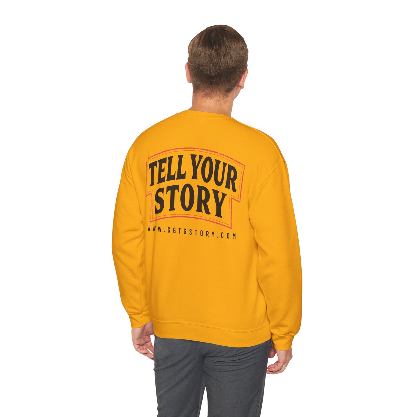 Inspirational Crewneck Sweatshirt - "Give God The Glory" & "Tell Your Story"