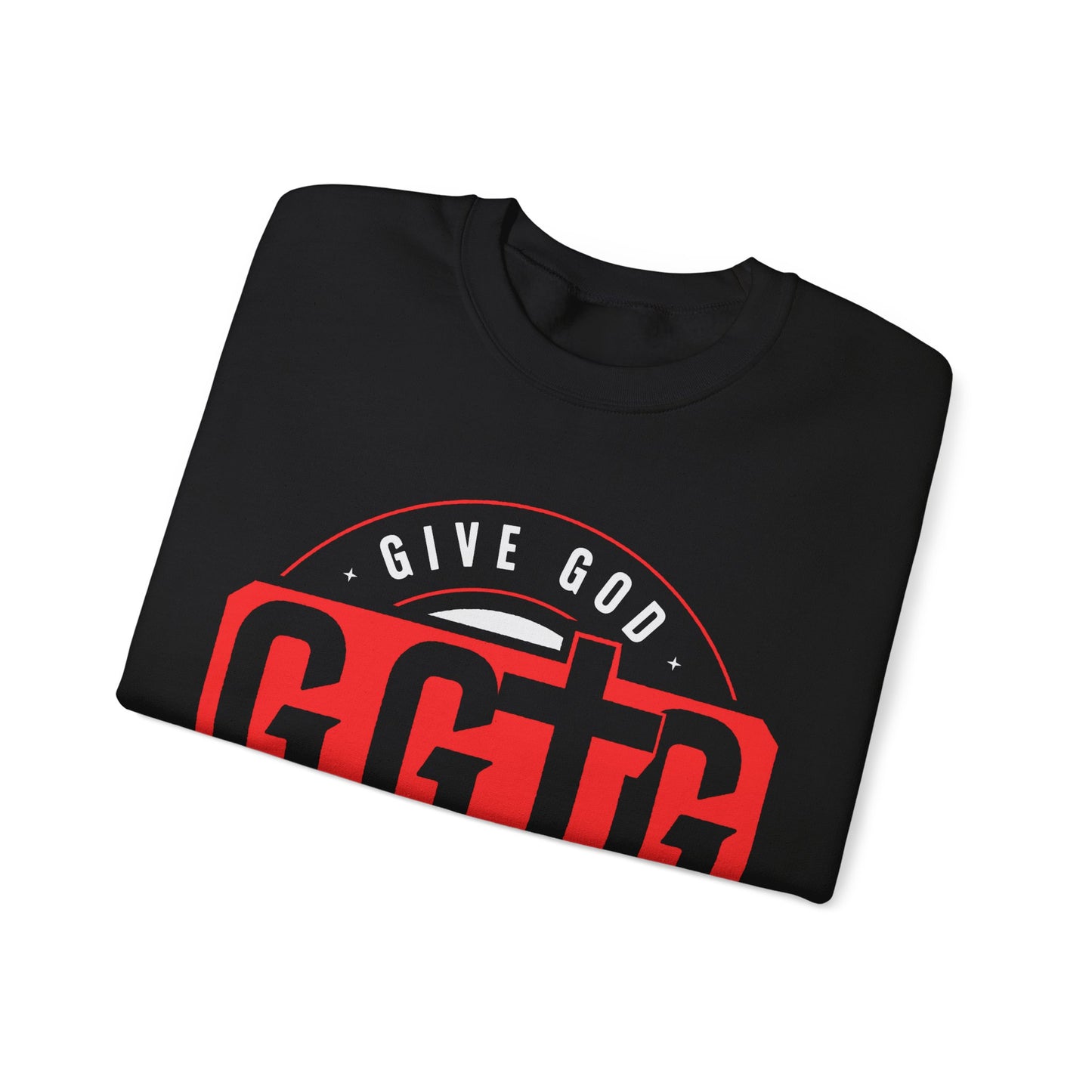 Christian Motivational Crewneck Sweatshirt - 'Give God the Glory'