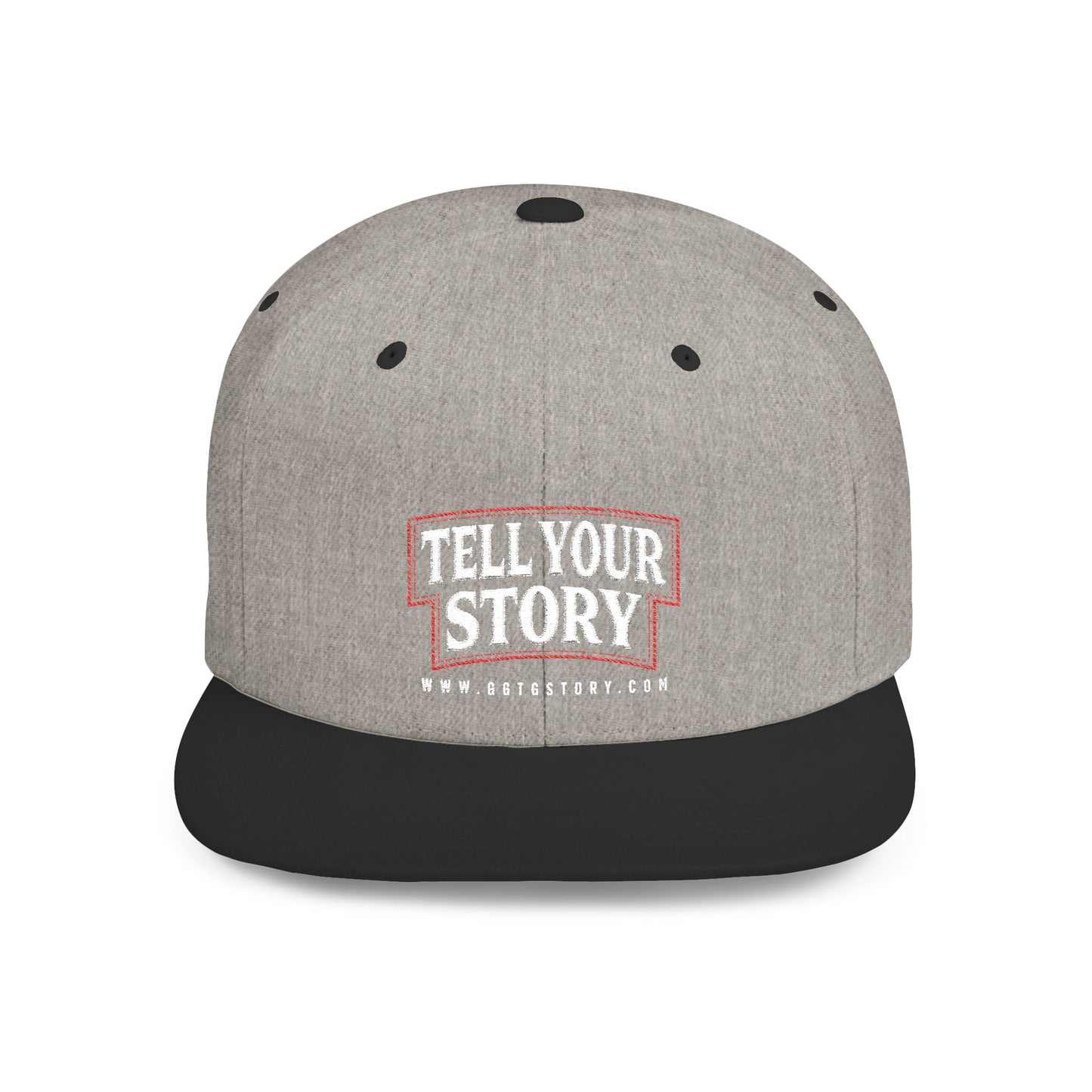 Motivational Flat Bill Snapback Hat - 'Tell Your Story'