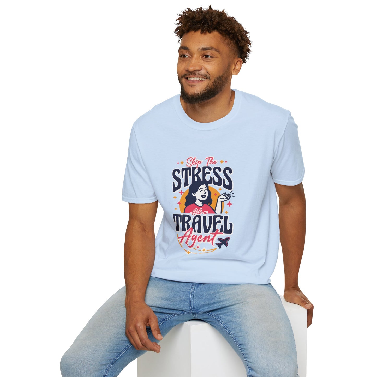 Travel Agent T-Shirt — " Skip the Stress Call a Travel Agent" Graphic Tee
