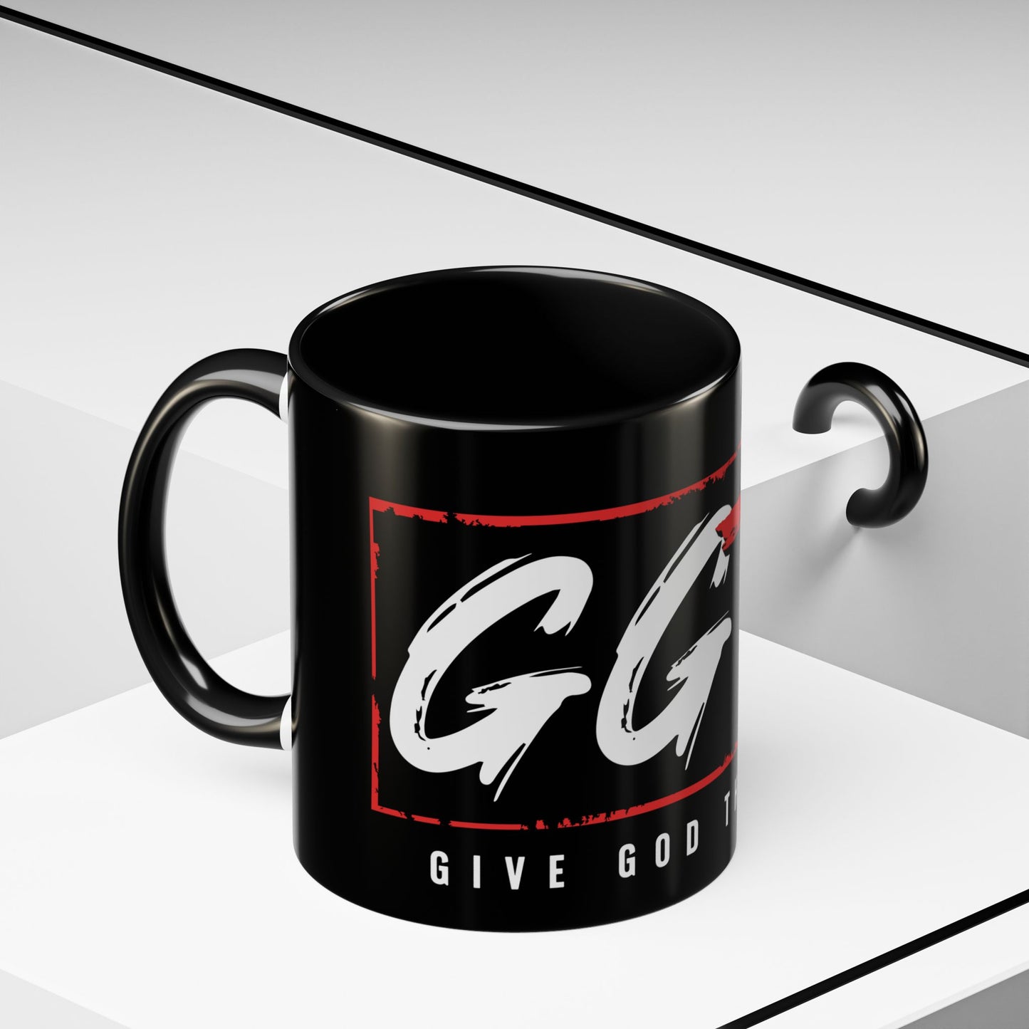 Inspirational Accent Coffee Mug - "Give God the Glory" - Perfect for Faith-Based Gifts