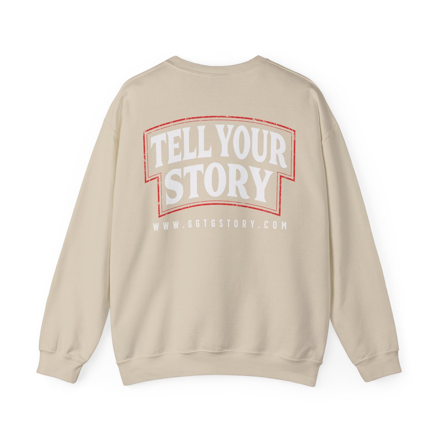 Inspiring Unisex Crewneck Sweatshirt - "Tell Your Story" Design