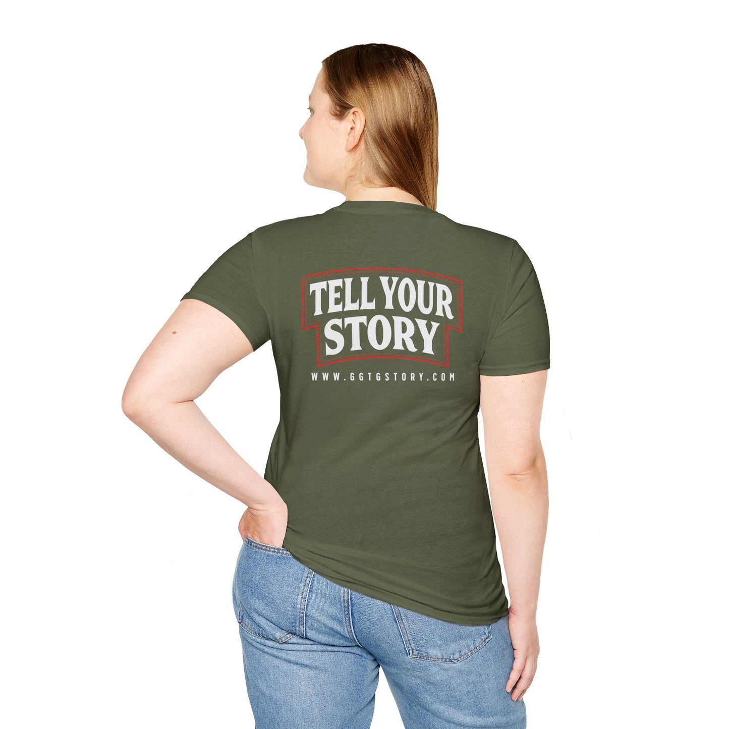 Unisex Softstyle T-Shirt - 'Give God the Glory & Tell Your Story' Inspirational Tee