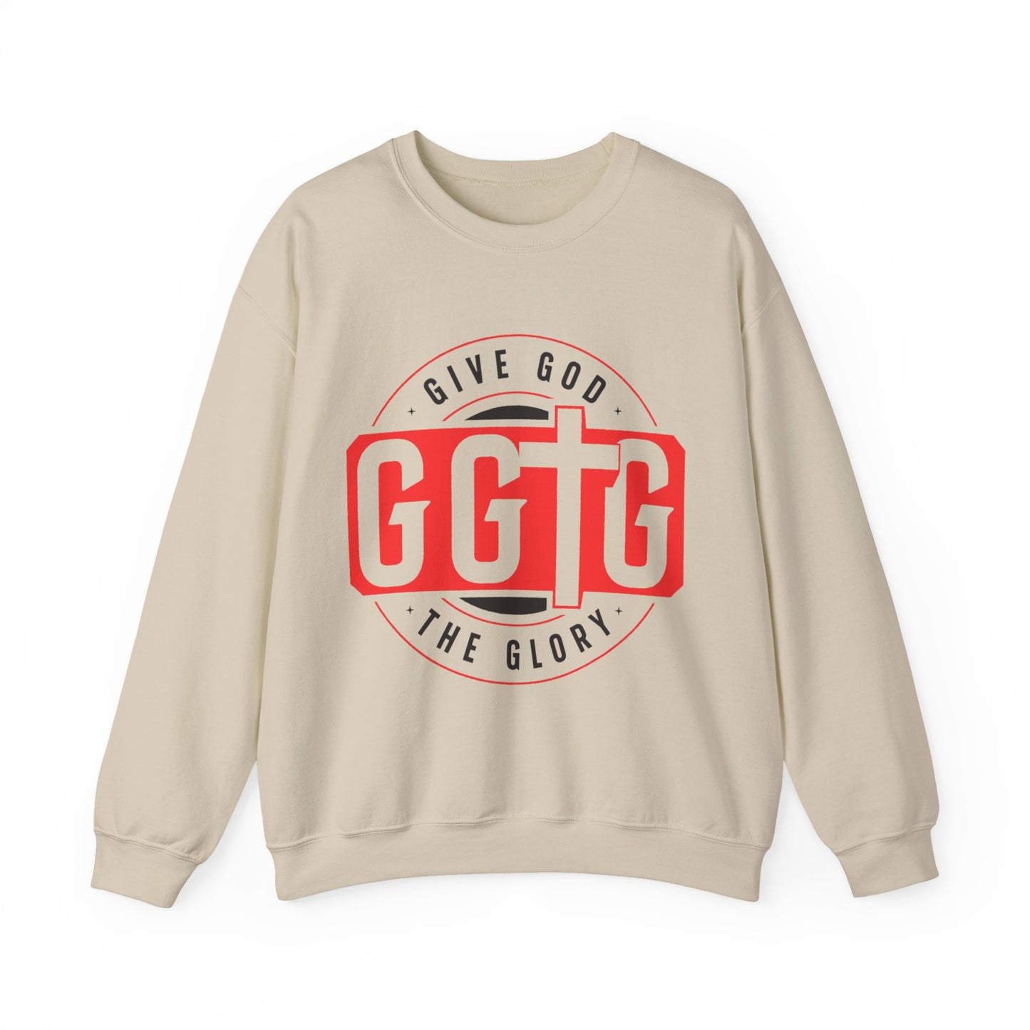 Inspirational Crewneck Sweatshirt - "Give God The Glory" & "Tell Your Story"