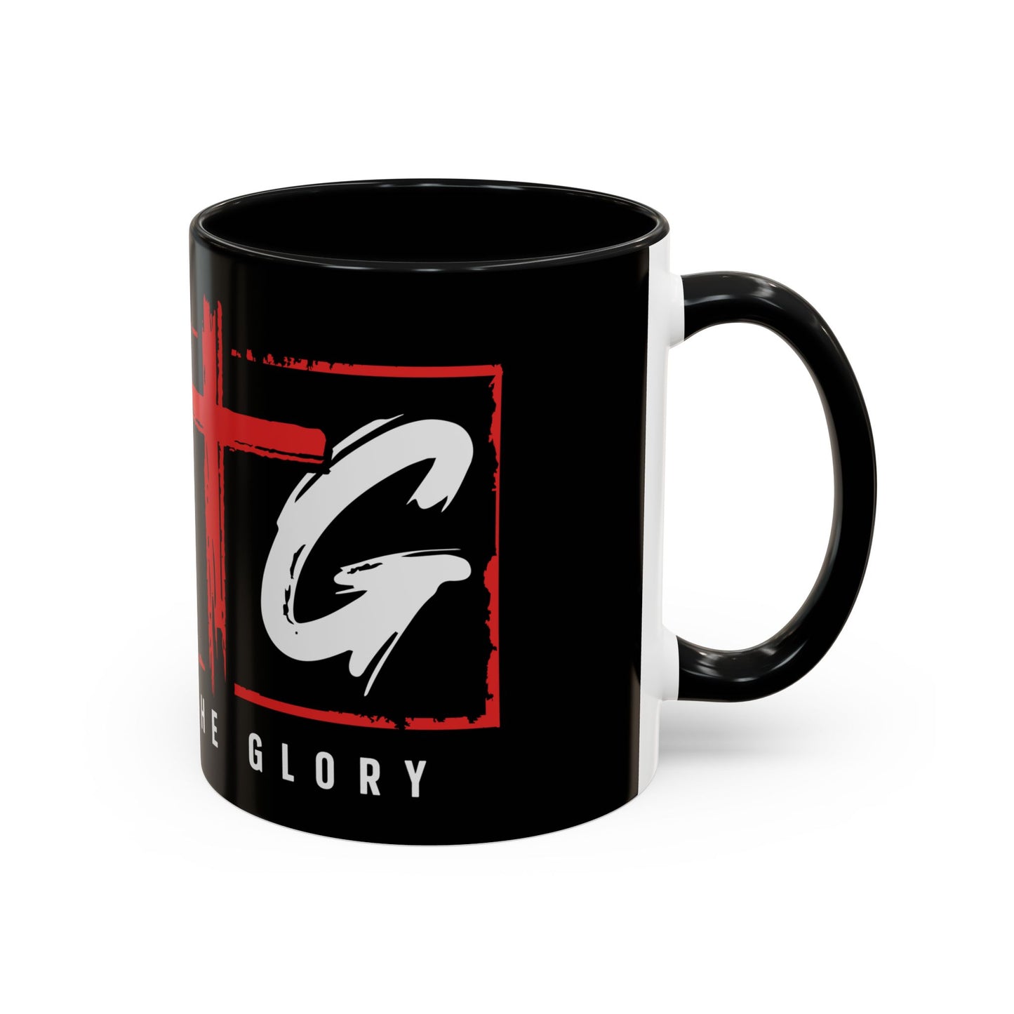 Inspirational Accent Coffee Mug - "Give God the Glory" - Perfect for Faith-Based Gifts