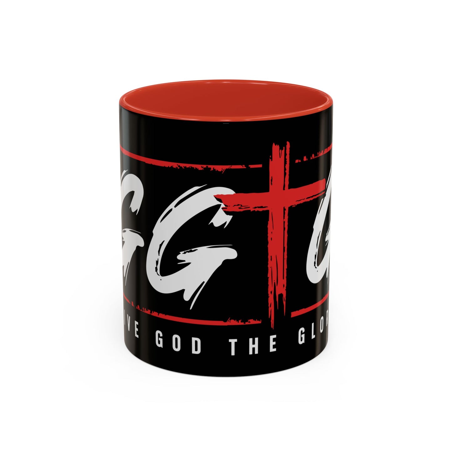 Inspirational Accent Coffee Mug - "Give God the Glory" - Perfect for Faith-Based Gifts