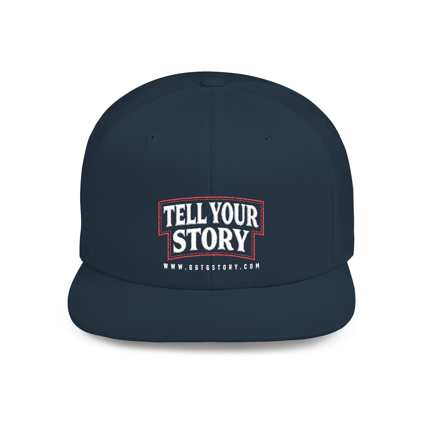 Motivational Flat Bill Snapback Hat - 'Tell Your Story'
