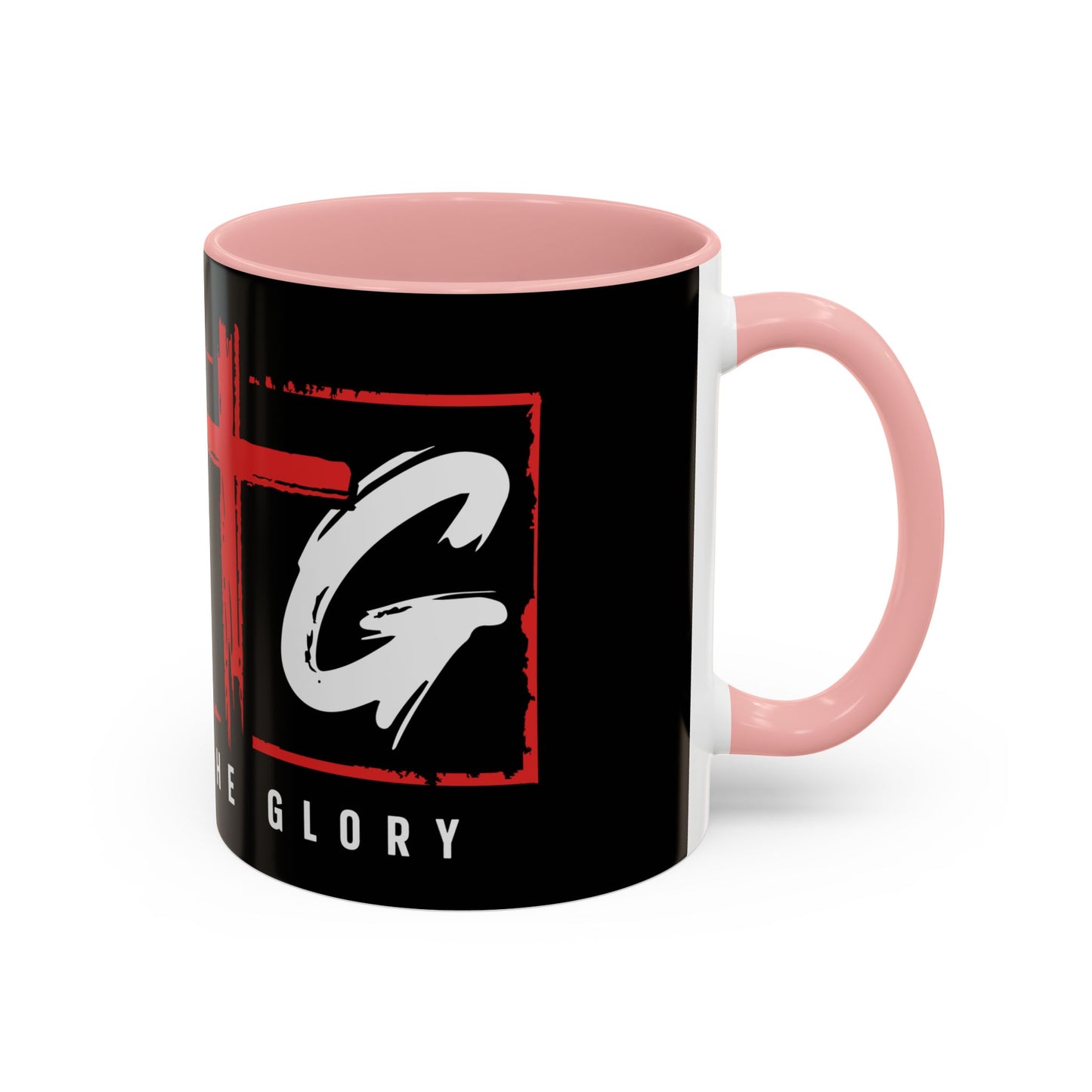 Inspirational Accent Coffee Mug - "Give God the Glory" - Perfect for Faith-Based Gifts