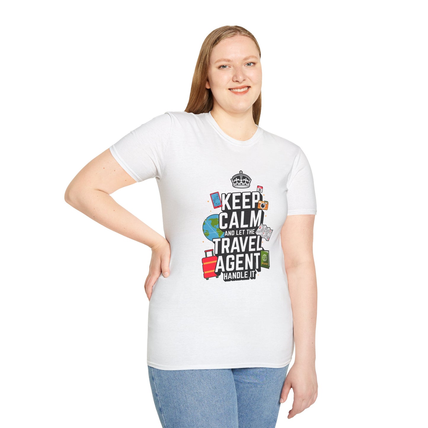 Travel Agent T-Shirt — "Keep Calm Travel Agent" Graphic Tee
