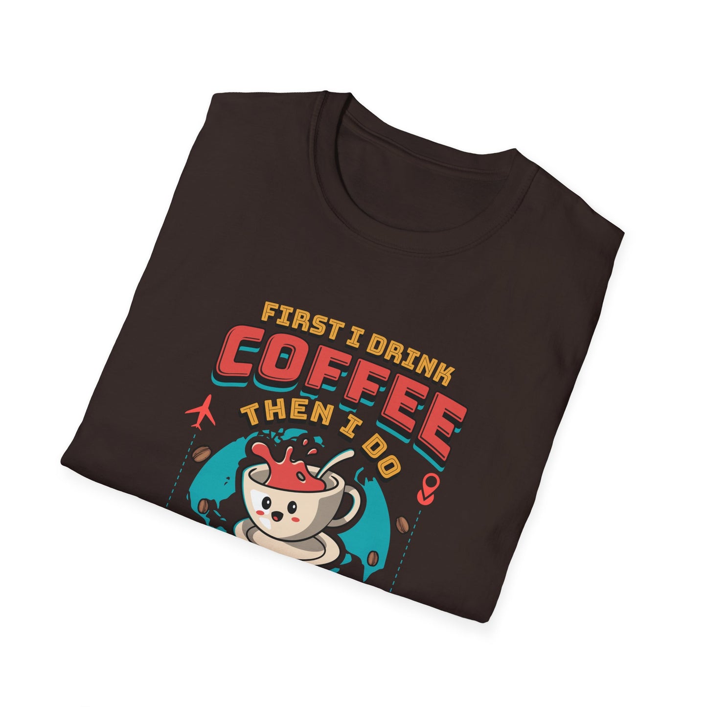 Travel Agent T-Shirt — " Coffee Travel Agent" Graphic Tee