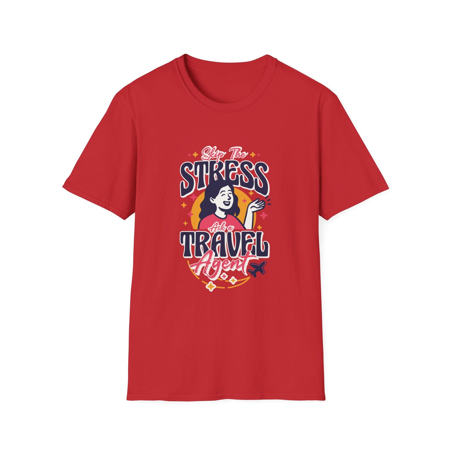 Travel Agent T-Shirt — " Skip the Stress Call a Travel Agent" Graphic Tee
