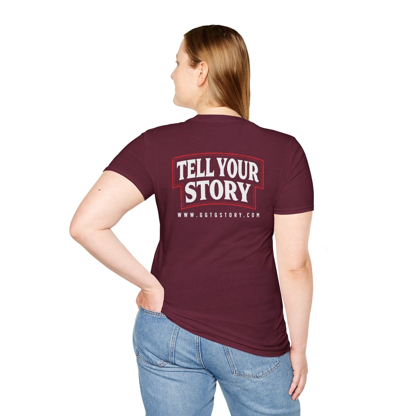 Unisex Softstyle T-Shirt - 'Give God the Glory & Tell Your Story' Inspirational Tee