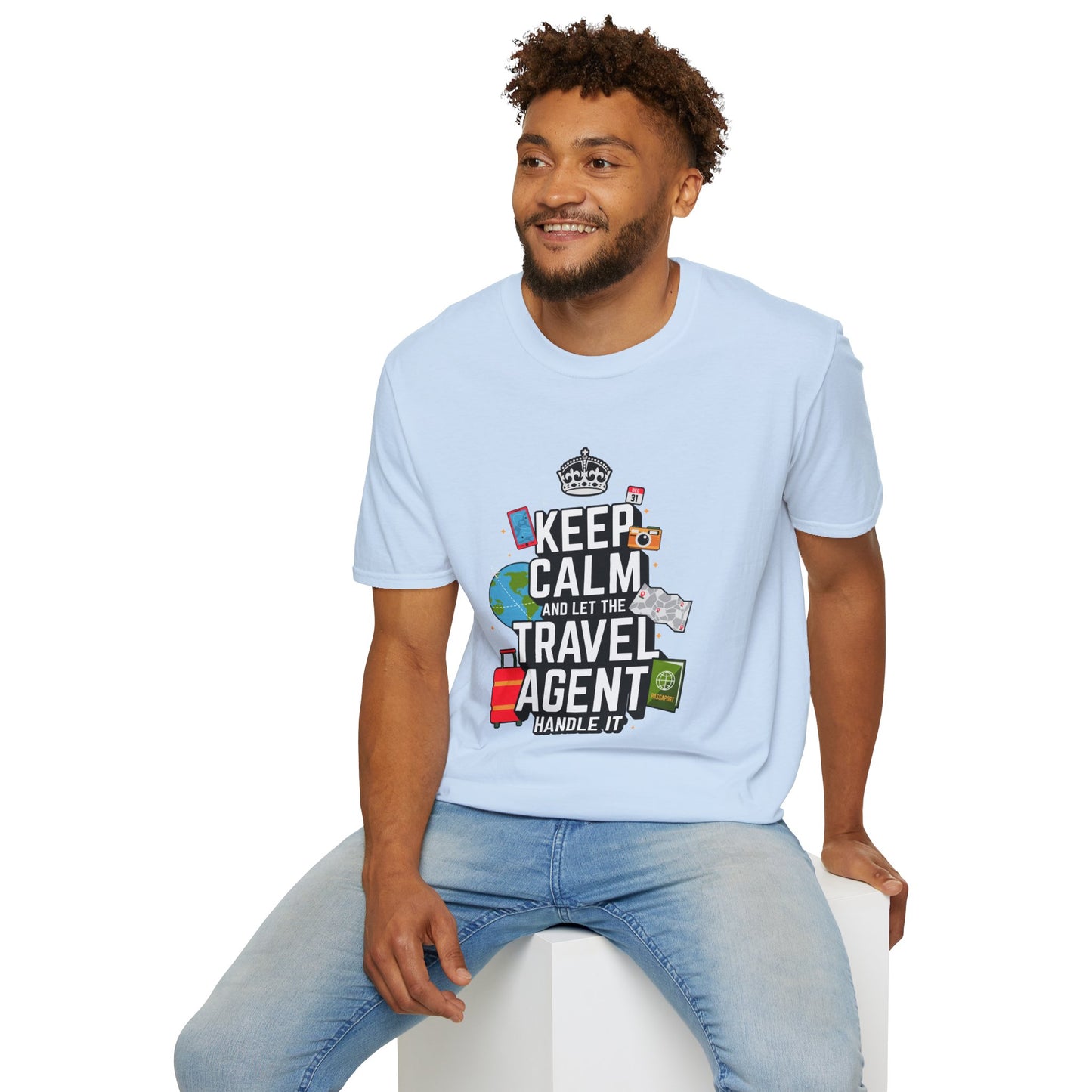 Travel Agent T-Shirt — "Keep Calm Travel Agent" Graphic Tee