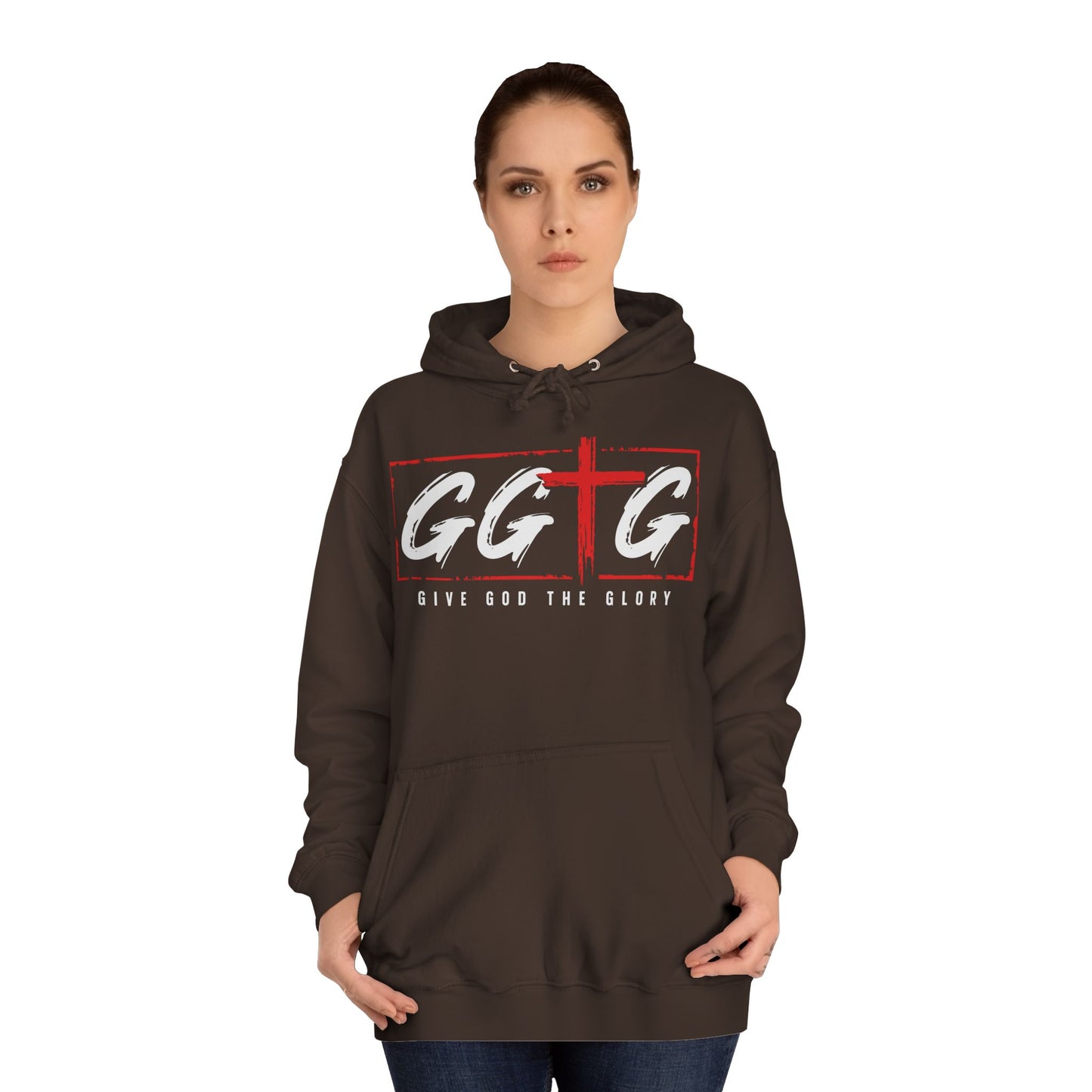 Unisex College Hoodie - Give God the Glory