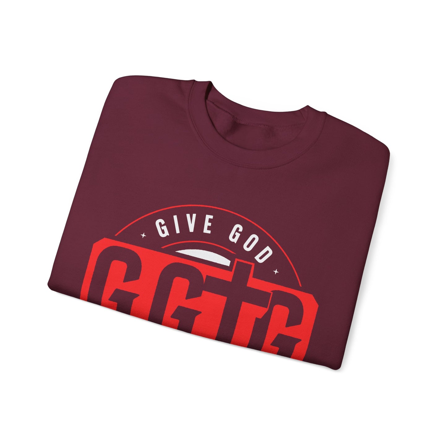 Christian Motivational Crewneck Sweatshirt - 'Give God the Glory'