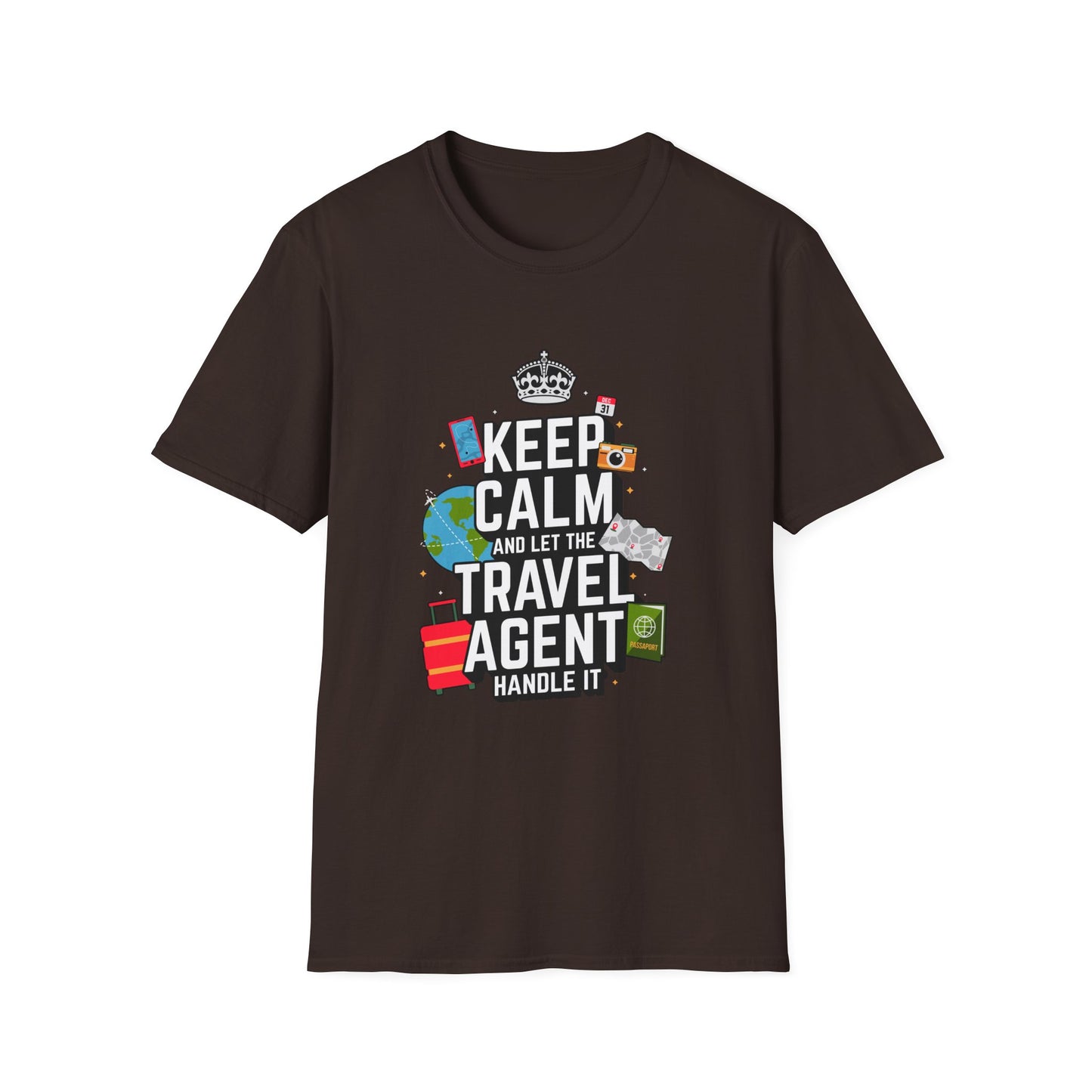 Travel Agent T-Shirt — "Keep Calm Travel Agent" Graphic Tee
