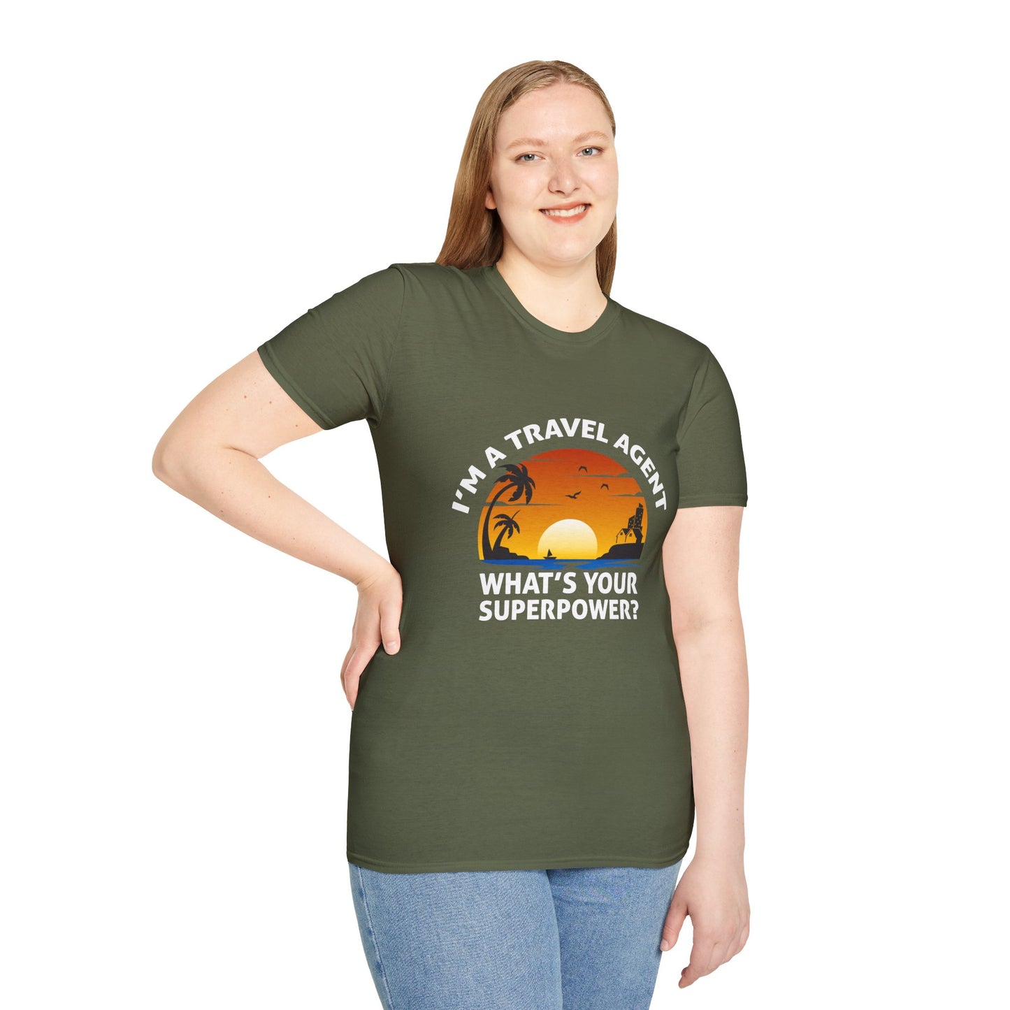 Travel Agent T-Shirt — "Super Power - Travel Agent" Graphic Tee