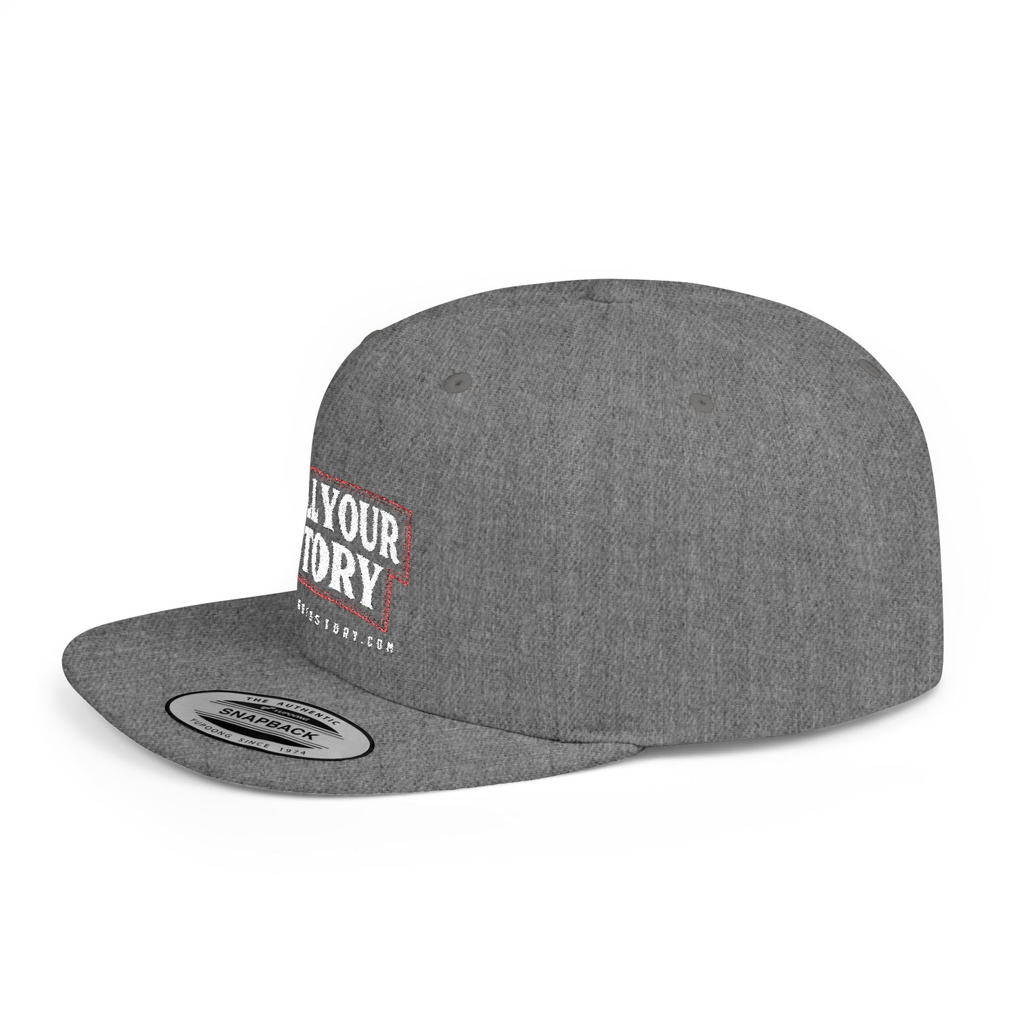 Motivational Flat Bill Snapback Hat - 'Tell Your Story'