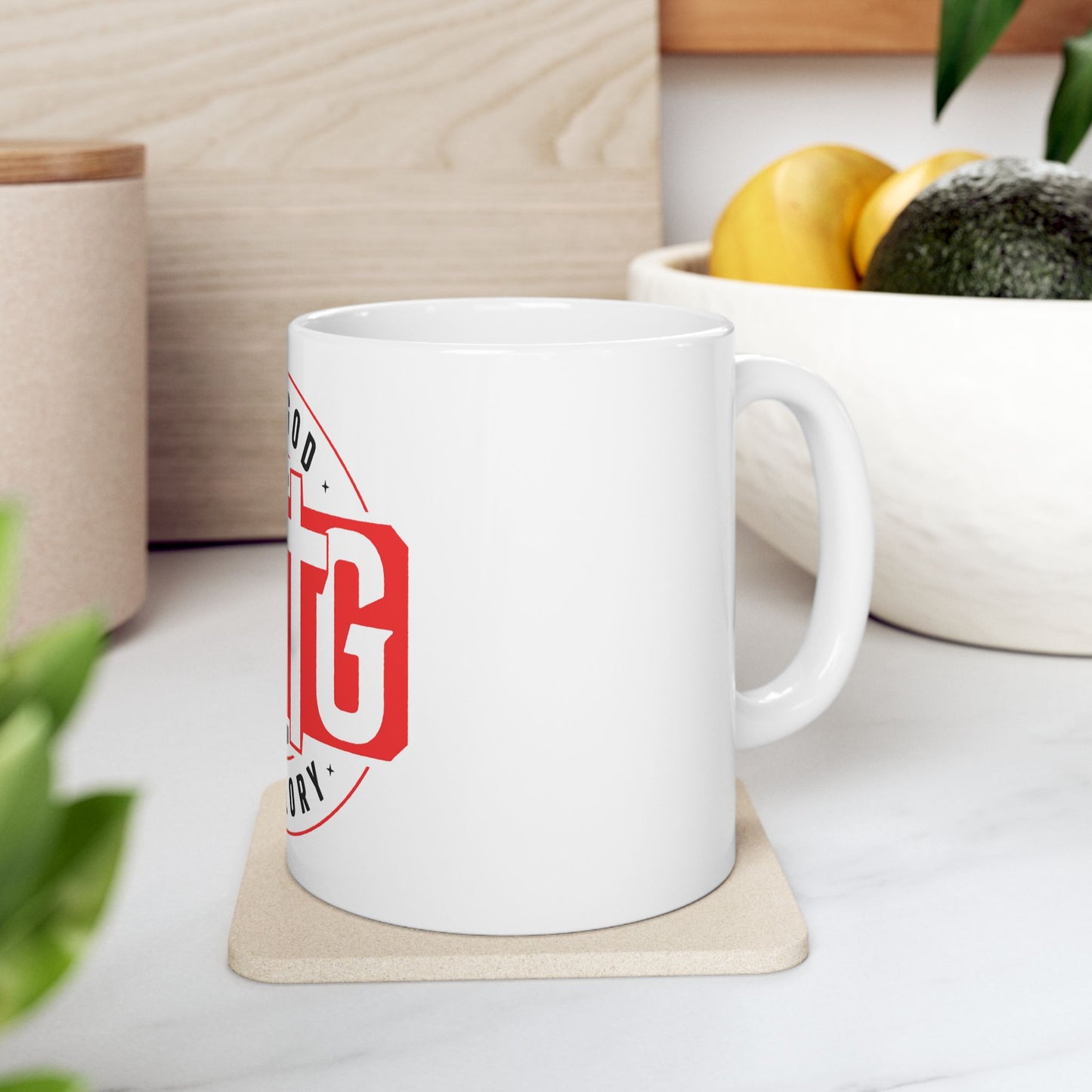 Inspirational Ceramic Mug - "Give God The Glory" - Perfect for Faith and Motivation
