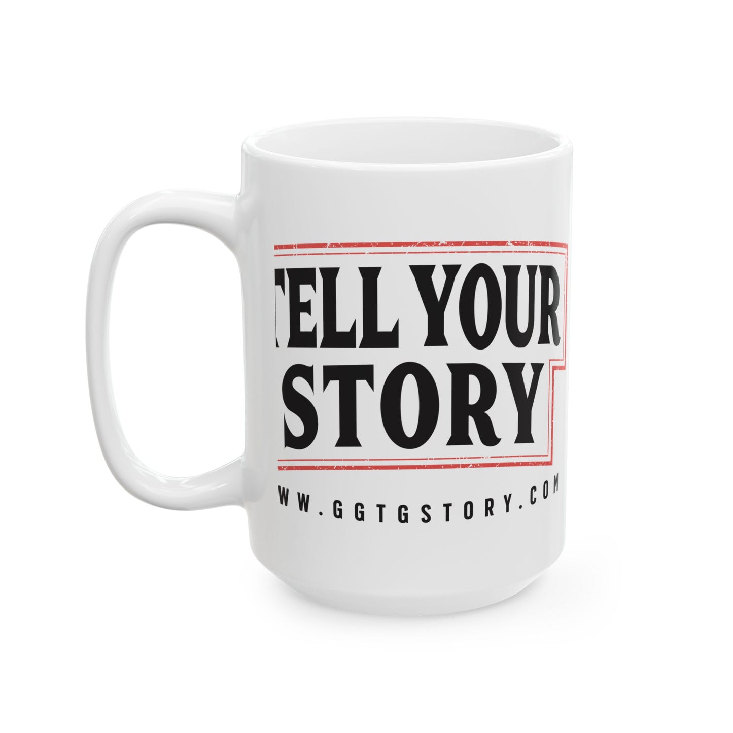 Inspirational Ceramic Mug - "Tell Your Story" - Perfect for Coffee Lovers & Gift Giving