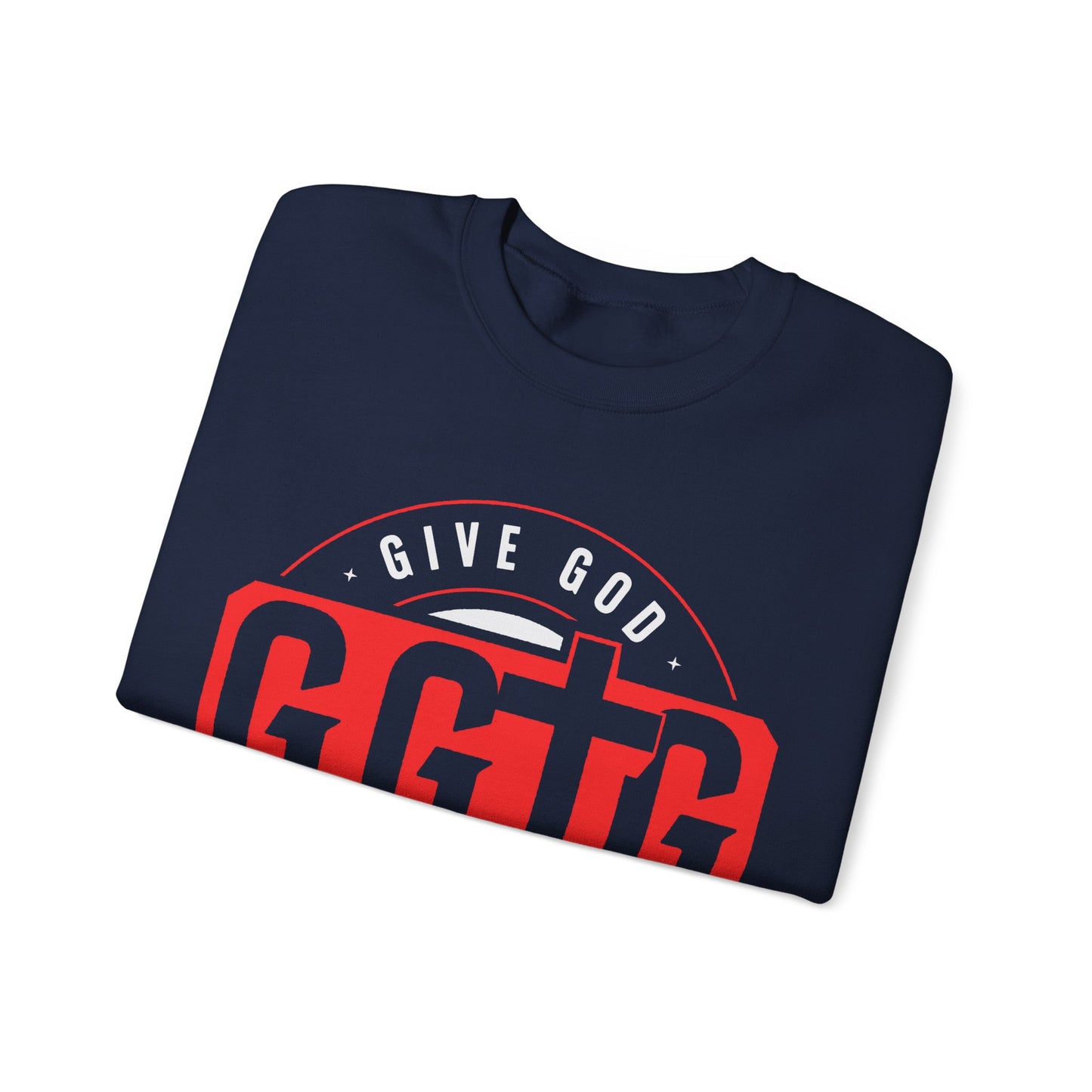 Christian Motivational Crewneck Sweatshirt - 'Give God the Glory'