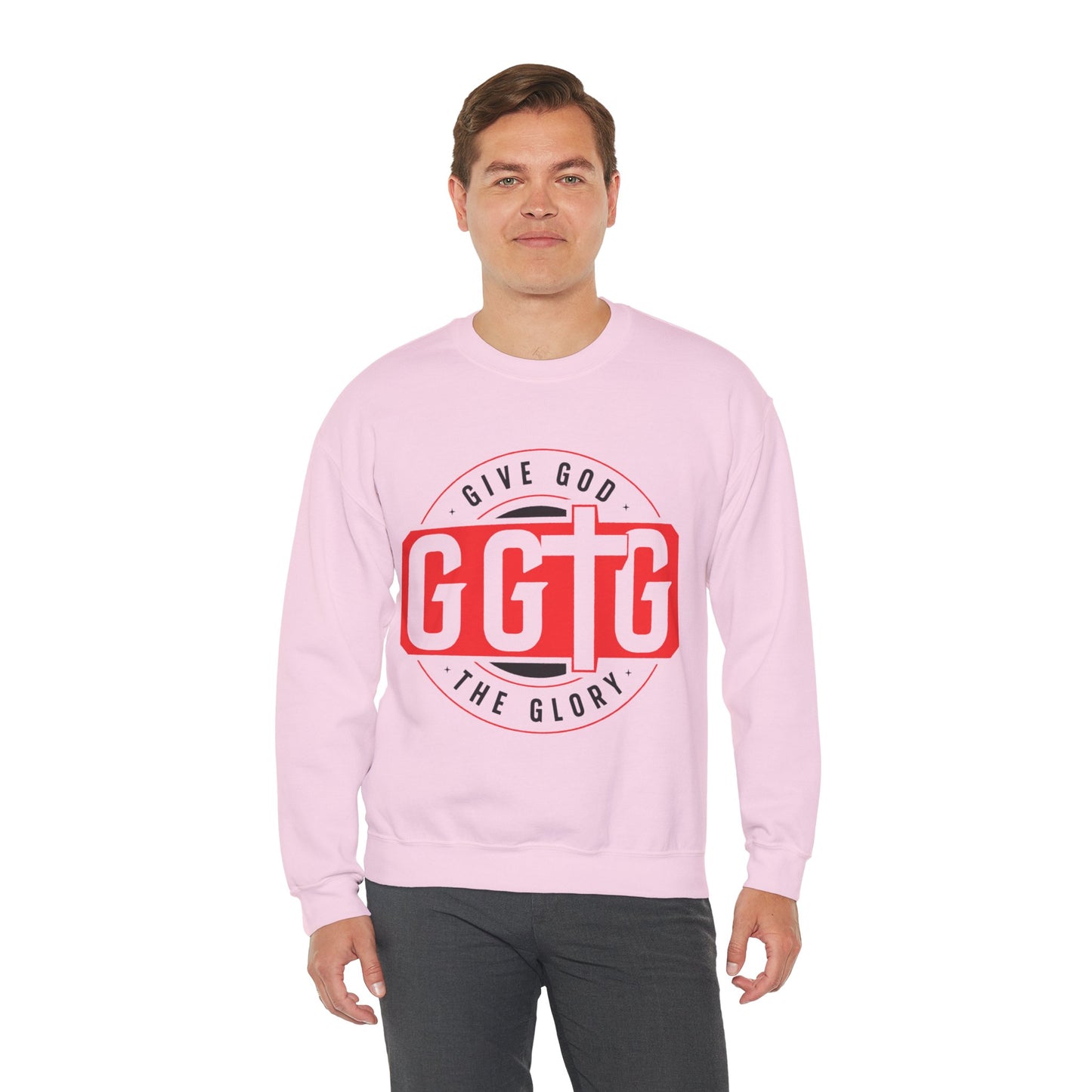 Inspirational Crewneck Sweatshirt - "Give God The Glory" & "Tell Your Story"