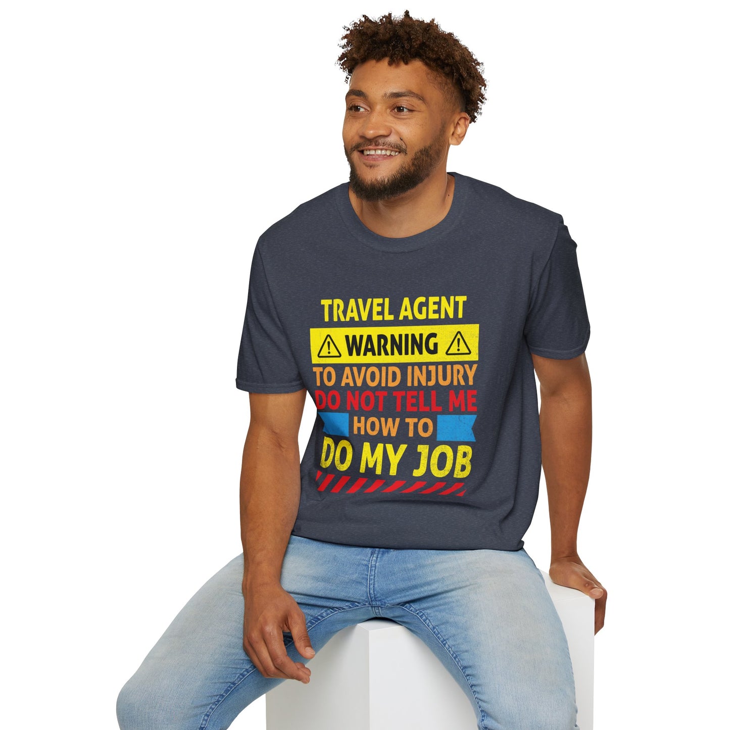 Travel Agent T-Shirt — "Warning - Travel Agent" Graphic Tee