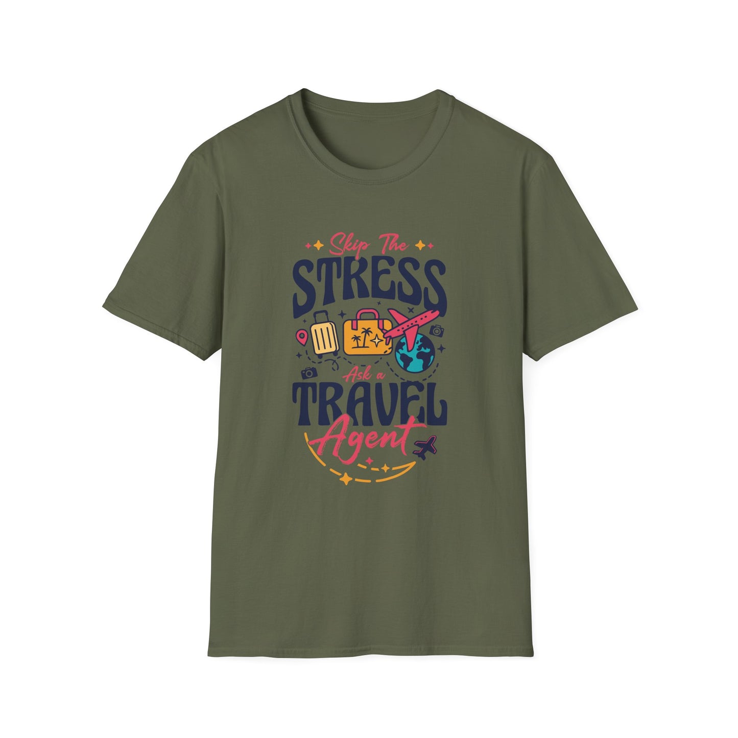 Travel Agent T-Shirt — " Unisex Skip the Stress Call a Travel Agent" Graphic Tee