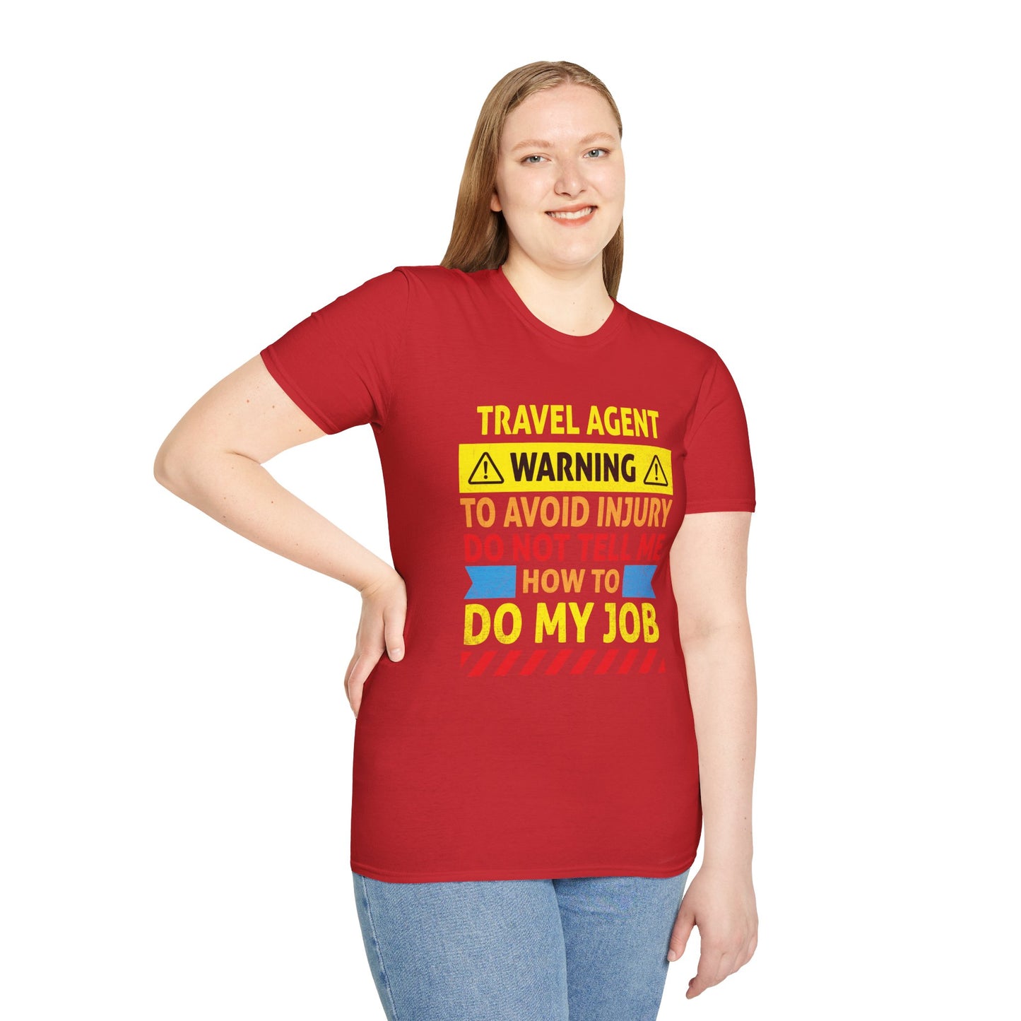 Travel Agent T-Shirt — "Warning - Travel Agent" Graphic Tee