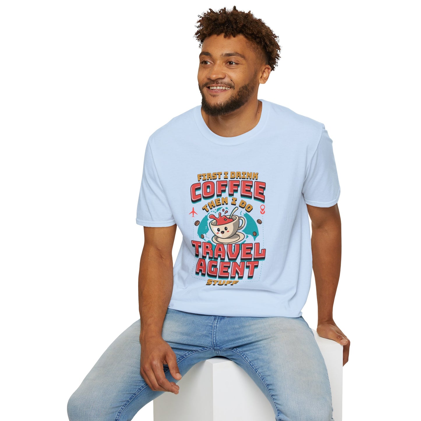 Travel Agent T-Shirt — " Coffee Travel Agent" Graphic Tee
