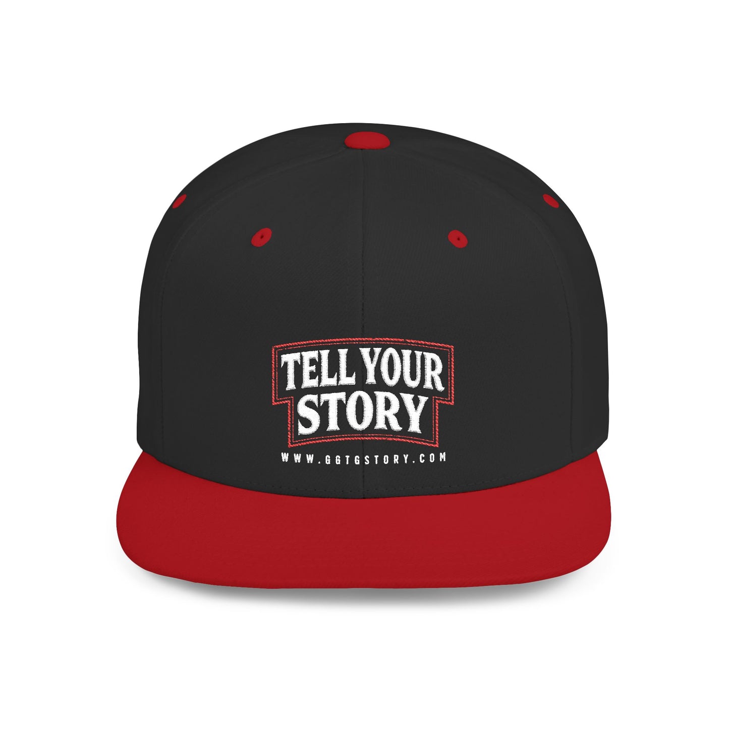 Motivational Flat Bill Snapback Hat - 'Tell Your Story'