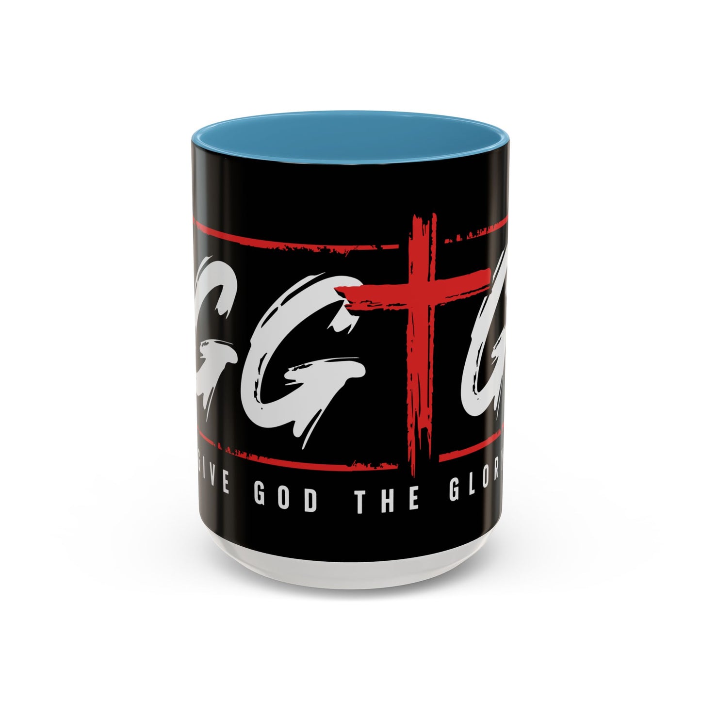 Inspirational Accent Coffee Mug - "Give God the Glory" - Perfect for Faith-Based Gifts