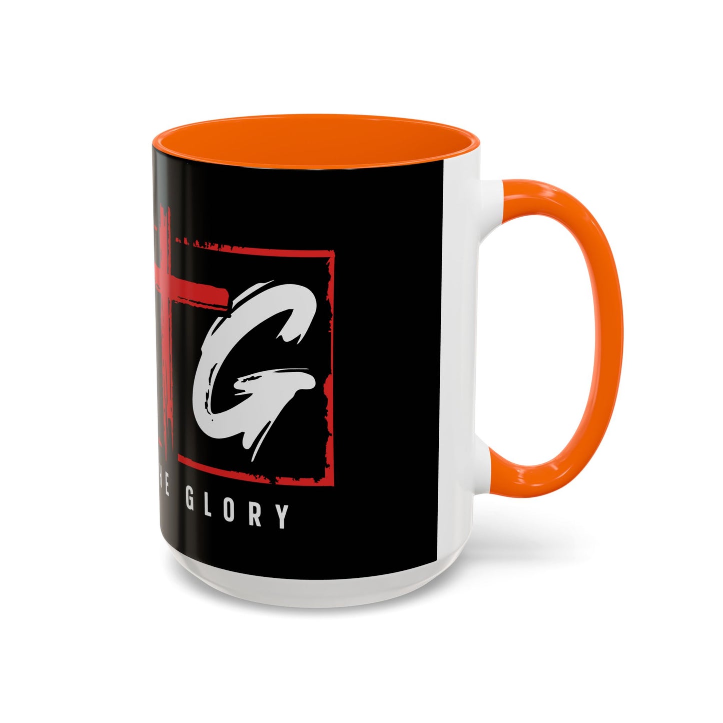 Inspirational Accent Coffee Mug - "Give God the Glory" - Perfect for Faith-Based Gifts