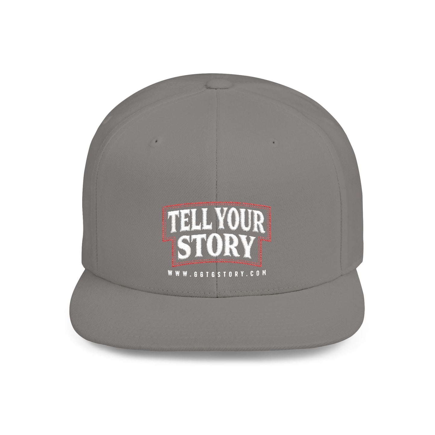 Motivational Flat Bill Snapback Hat - 'Tell Your Story'