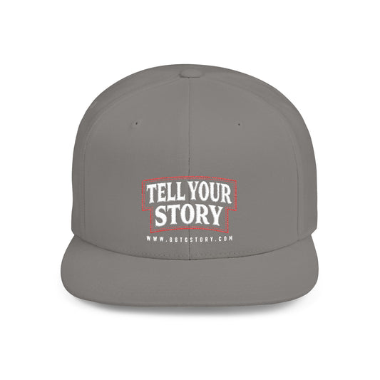 Motivational Flat Bill Snapback Hat - 'Tell Your Story'