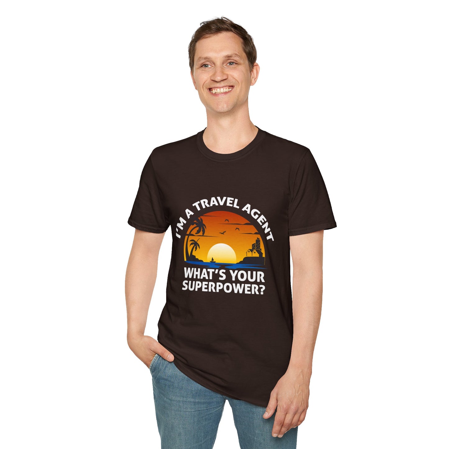 Travel Agent T-Shirt — "Super Power - Travel Agent" Graphic Tee