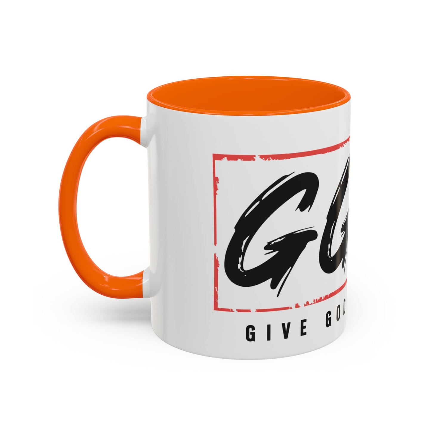 Faith-Inspired Accent Coffee Mug - 11/15oz with 'Give God the Glory' Design