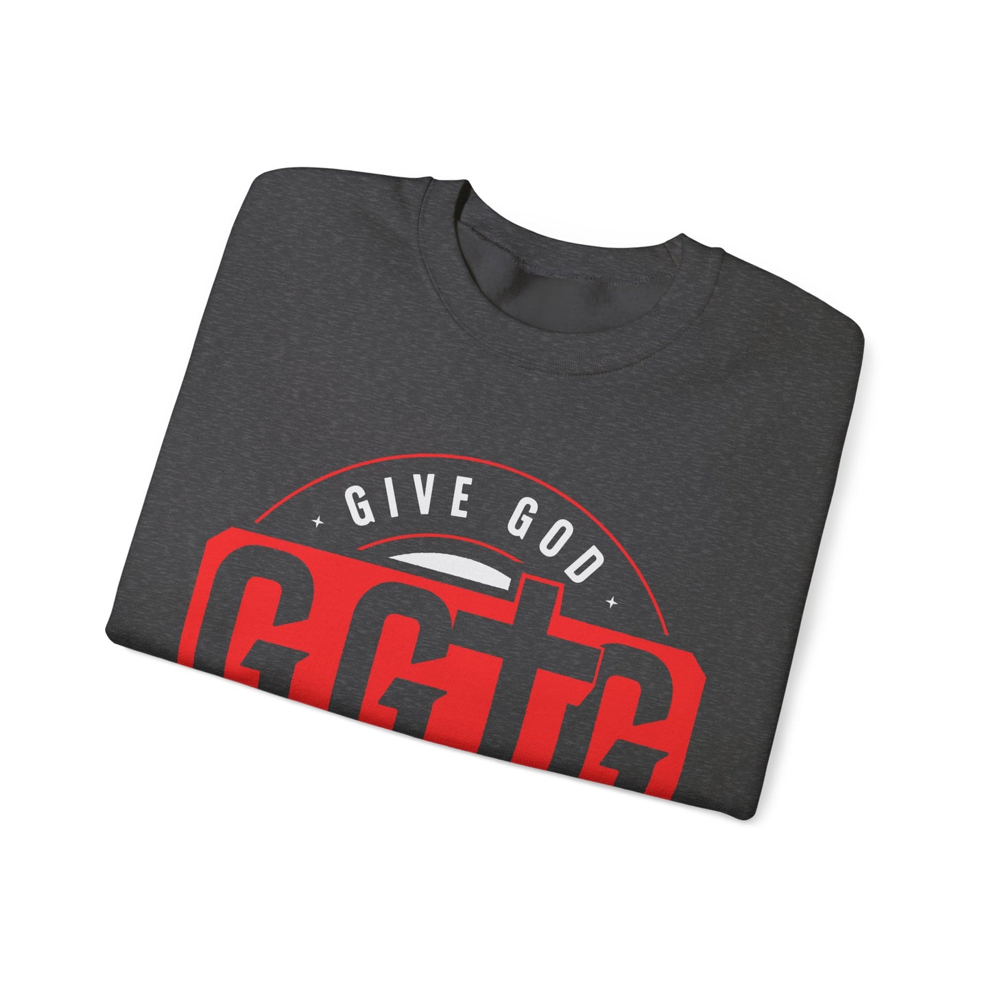 Christian Motivational Crewneck Sweatshirt - 'Give God the Glory'