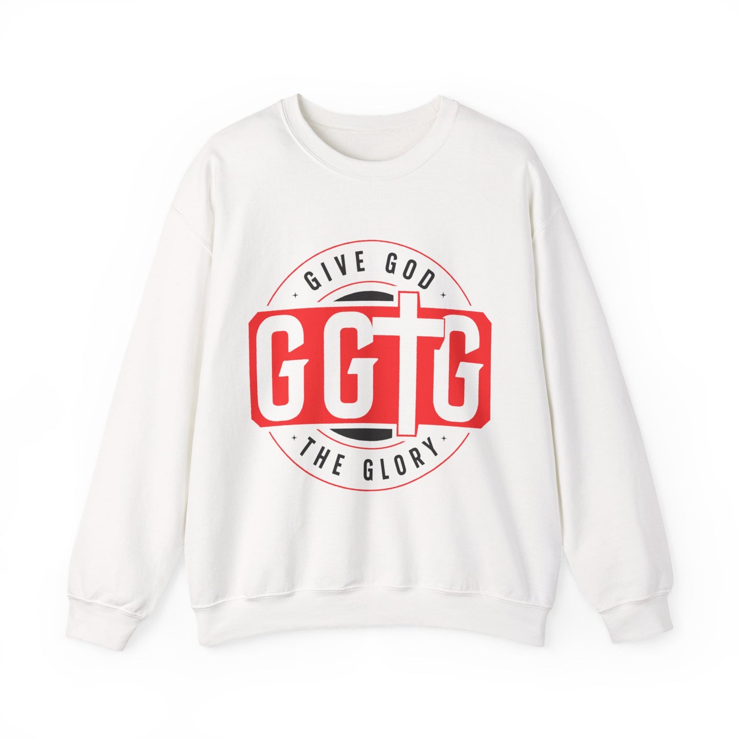 Inspirational Crewneck Sweatshirt - "Give God The Glory" & "Tell Your Story"