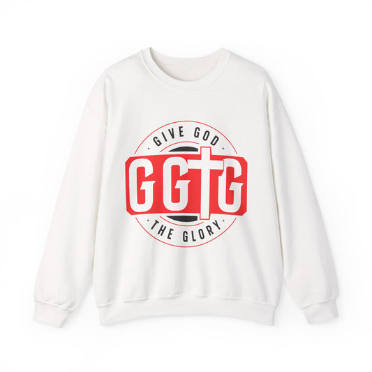 Inspirational Crewneck Sweatshirt - "Give God The Glory" & "Tell Your Story"