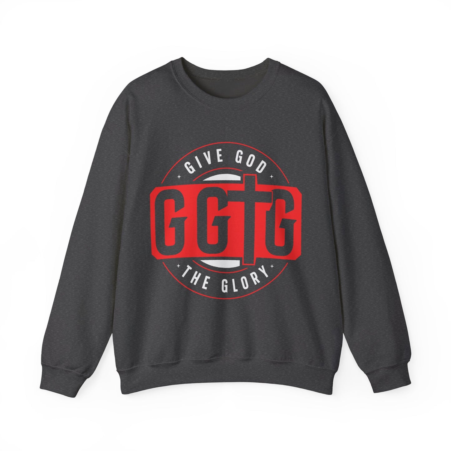 Christian Motivational Crewneck Sweatshirt - 'Give God the Glory'