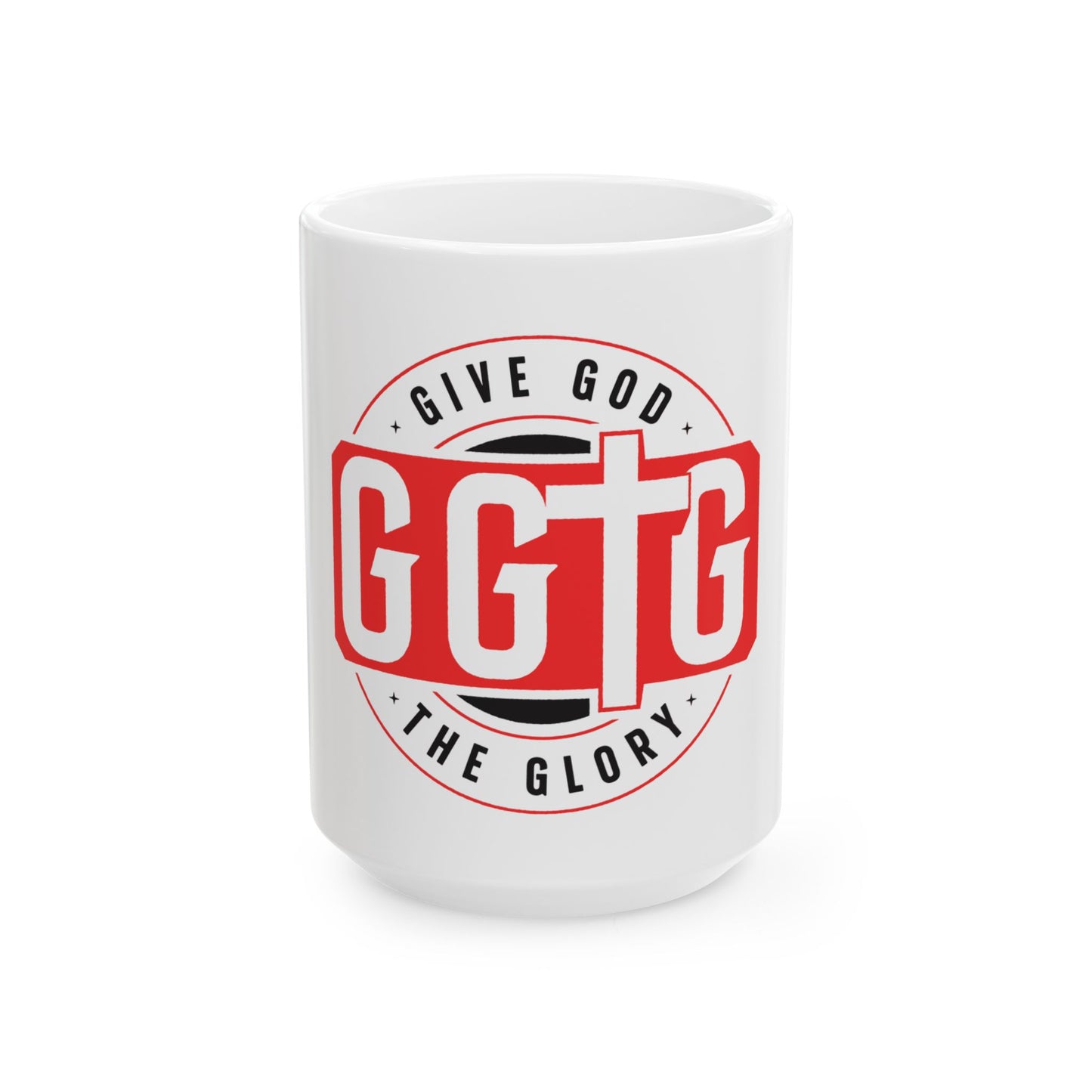 Inspirational Ceramic Mug - "Give God The Glory" - Perfect for Faith and Motivation